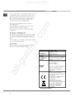 Предварительный просмотр 6 страницы Hotpoint Ariston F48 1012 C.1 IX/HA Instruction Manual