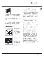 Предварительный просмотр 17 страницы Hotpoint Ariston F48 1012 C.1 IX/HA Instruction Manual