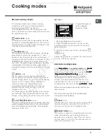 Предварительный просмотр 21 страницы Hotpoint Ariston F48 1012 C.1 IX/HA Instruction Manual