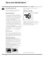 Предварительный просмотр 26 страницы Hotpoint Ariston F48 1012 C.1 IX/HA Instruction Manual