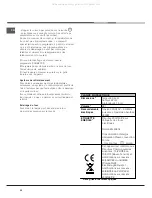 Предварительный просмотр 34 страницы Hotpoint Ariston F48 1012 C.1 IX/HA Instruction Manual