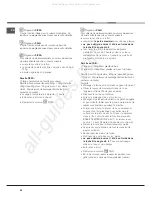 Предварительный просмотр 36 страницы Hotpoint Ariston F48 1012 C.1 IX/HA Instruction Manual