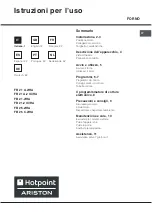 Hotpoint Ariston FB 21 A.2 IX/HA Operating Instructions Manual предпросмотр