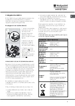 Предварительный просмотр 3 страницы Hotpoint Ariston FB 21 A.2 IX/HA Operating Instructions Manual