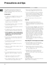 Предварительный просмотр 20 страницы Hotpoint Ariston FB 21 A.2 IX/HA Operating Instructions Manual