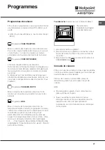 Предварительный просмотр 27 страницы Hotpoint Ariston FB 21 A.2 IX/HA Operating Instructions Manual