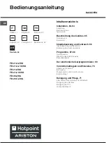 Предварительный просмотр 62 страницы Hotpoint Ariston FB 21 A.2 IX/HA Operating Instructions Manual