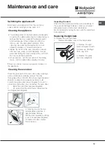 Preview for 19 page of Hotpoint Ariston FB 51 A.1 IX/HA Operating Instructions Manual