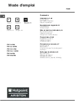 Preview for 20 page of Hotpoint Ariston FB 51 A.1 IX/HA Operating Instructions Manual