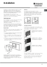 Preview for 21 page of Hotpoint Ariston FB 51 A.1 IX/HA Operating Instructions Manual