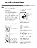 Предварительный просмотр 10 страницы Hotpoint Ariston FB 52 AC.1/HA Operating Instructions Manual