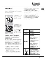 Предварительный просмотр 43 страницы Hotpoint Ariston FB 52 AC.1/HA Operating Instructions Manual