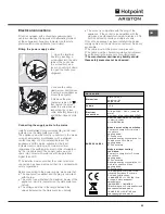 Предварительный просмотр 63 страницы Hotpoint Ariston FB 52 AC.1/HA Operating Instructions Manual