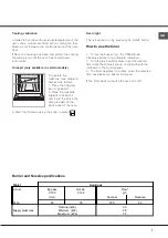 Предварительный просмотр 7 страницы Hotpoint Ariston FB G /HA Operating Instructions Manual