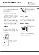 Предварительный просмотр 11 страницы Hotpoint Ariston FB G IX/HA Operating Instructions Manual