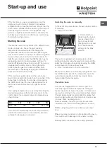 Предварительный просмотр 19 страницы Hotpoint Ariston FB G IX/HA Operating Instructions Manual