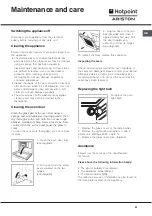 Предварительный просмотр 23 страницы Hotpoint Ariston FB G IX/HA Operating Instructions Manual