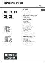 Hotpoint Ariston FC 101 GP.1 IX/HA Operating Instructions Manual предпросмотр