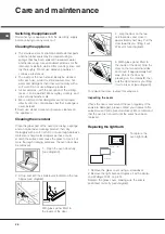 Предварительный просмотр 26 страницы Hotpoint Ariston FC 101 GP.1 IX/HA Operating Instructions Manual