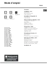 Предварительный просмотр 29 страницы Hotpoint Ariston FC 101 GP.1 IX/HA Operating Instructions Manual