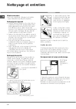 Предварительный просмотр 40 страницы Hotpoint Ariston FC 101 GP.1 IX/HA Operating Instructions Manual