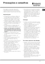 Предварительный просмотр 67 страницы Hotpoint Ariston FC 101 GP.1 IX/HA Operating Instructions Manual