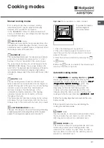 Preview for 21 page of Hotpoint Ariston FC 101 P.1 IX/HA Operating Instructions Manual