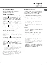 Preview for 23 page of Hotpoint Ariston FC 101 P.1 IX/HA Operating Instructions Manual