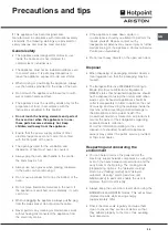 Preview for 25 page of Hotpoint Ariston FC 101 P.1 IX/HA Operating Instructions Manual