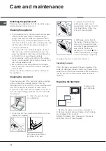 Preview for 26 page of Hotpoint Ariston FC 101 P.1 IX/HA Operating Instructions Manual