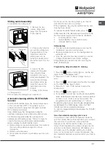 Preview for 27 page of Hotpoint Ariston FC 101 P.1 IX/HA Operating Instructions Manual