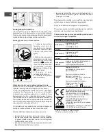 Предварительный просмотр 14 страницы Hotpoint Ariston FD 83.1 /HA S Operating Instructions Manual