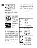 Предварительный просмотр 62 страницы Hotpoint Ariston FD 83.1 /HA S Operating Instructions Manual