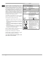 Предварительный просмотр 36 страницы Hotpoint Ariston FH 21 /HA Operating Instructions Manual