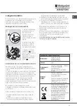 Предварительный просмотр 3 страницы Hotpoint Ariston FH 21 IX/HA Operating Instructions Manual