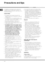 Предварительный просмотр 18 страницы Hotpoint Ariston FH 21 IX/HA Operating Instructions Manual