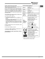 Preview for 43 page of Hotpoint Ariston FH 51 (BK)/HA S Operating Instructions Manual