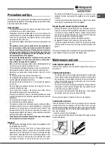 Предварительный просмотр 21 страницы Hotpoint Ariston FH 62 (WH)/HA S Operating Instructions Manual