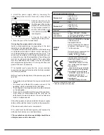 Предварительный просмотр 21 страницы Hotpoint Ariston FHR640OW Operating Instructions Manual