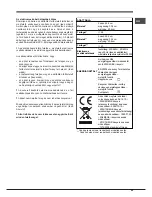 Предварительный просмотр 49 страницы Hotpoint Ariston FHR640OW Operating Instructions Manual