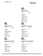 Предварительный просмотр 1 страницы Hotpoint Ariston FK 1032E C 0 X/HA Operating Instructions Manual