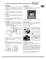 Предварительный просмотр 19 страницы Hotpoint Ariston FK 1032E C 0 X/HA Operating Instructions Manual