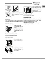 Предварительный просмотр 27 страницы Hotpoint Ariston FK 1032E C 0 X/HA Operating Instructions Manual