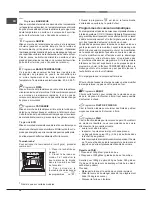 Предварительный просмотр 34 страницы Hotpoint Ariston FK 1037ENP.20 X/HA S Operating Instructions Manual