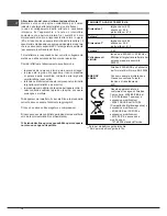 Предварительный просмотр 12 страницы Hotpoint Ariston FK 104 P.20 X/ HA S Operating Instructions Manual