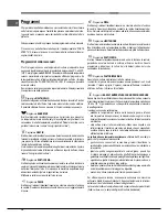 Предварительный просмотр 12 страницы Hotpoint Ariston FK 1041L P.20 X/HA (CF) Operating Instructions Manual