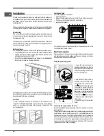 Предварительный просмотр 22 страницы Hotpoint Ariston FK 1041L P.20 X/HA (CF) Operating Instructions Manual