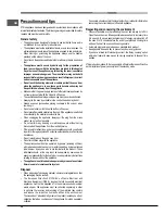 Предварительный просмотр 32 страницы Hotpoint Ariston FK 1041L P.20 X/HA (CF) Operating Instructions Manual