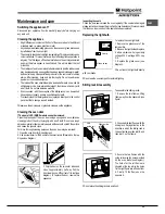 Предварительный просмотр 33 страницы Hotpoint Ariston FK 1041L P.20 X/HA (CF) Operating Instructions Manual