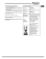 Предварительный просмотр 37 страницы Hotpoint Ariston FK 1041L P.20 X/HA (CF) Operating Instructions Manual